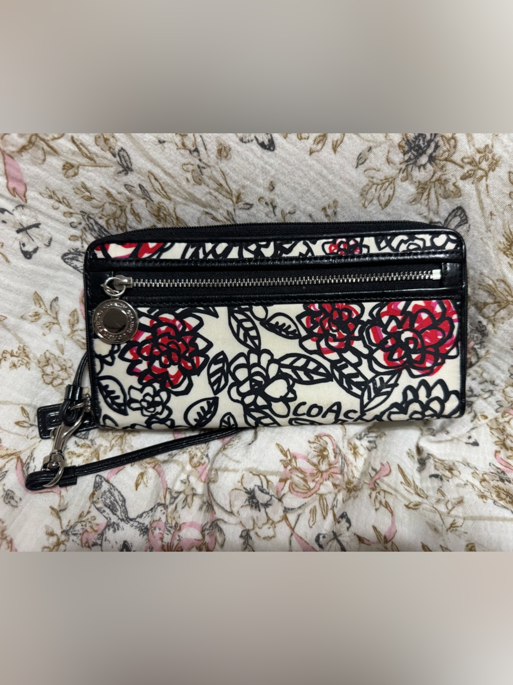Coach Scribble/Graffiti Wallet Wristlet